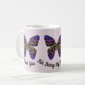Leerlingenwaardering voor Bright Butterfly Dank u Koffiemok (Voorkant links)
