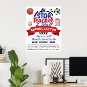 Leerlingenwaardering week Alle Star PTO-reisroute Poster (Thuiskantoor)