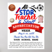 Leerlingenwaardering week Alle Star PTO-reisroute Poster (Voorkant)