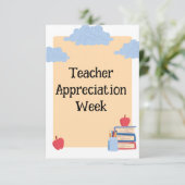 Leerlingenwaardering week bedankkaart (Staand voorkant)