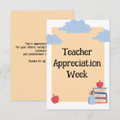 Leerlingenwaardering week bedankkaart (Voorkant / Achterkant)