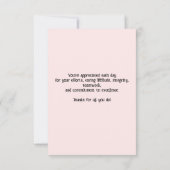 Leerlingenwaardering week bedankkaart (Achterkant)