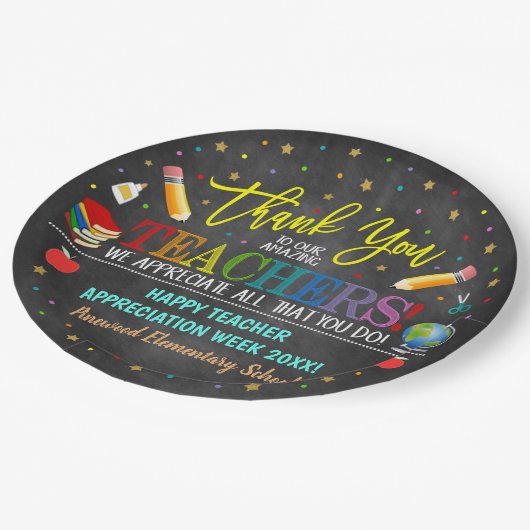 Leerlingenwaardering Week Decor Papieren Bordje (Gekanteld)