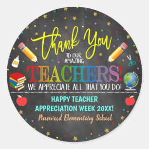 Leerlingenwaardering Week Decor Ronde Sticker