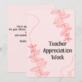 Leerlingenwaardering week feestdagenkaart (Voorkant / Achterkant)