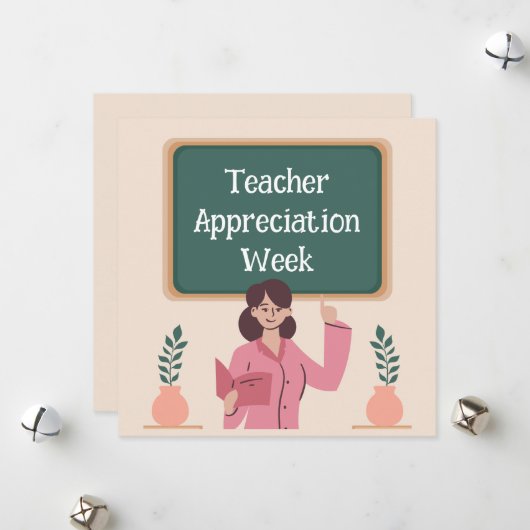 Leerlingenwaardering week feestdagenkaart (Voorkant / Achterkant in situ)