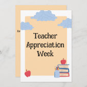 Leerlingenwaardering week feestdagenkaart (Voorkant / Achterkant)