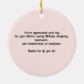 Leerlingenwaardering week keramisch ornament (Achterkant)