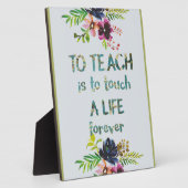 Leerlingenwaardering Week leraar Citaat Typografie Fotoplaat (Zijkant)