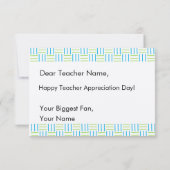 Leerlingenwaardering week ontbijtkaart kaart (Achterkant)