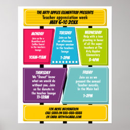 Leerlingenwaardering week reisroute poster