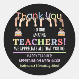 Leerlingenwaardering week ronde sticker