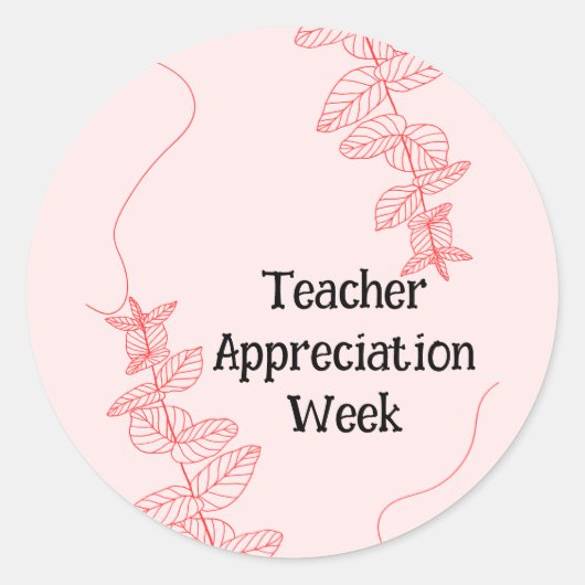 Leerlingenwaardering week ronde sticker (Voorkant)