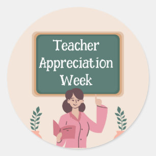 Leerlingenwaardering week ronde sticker
