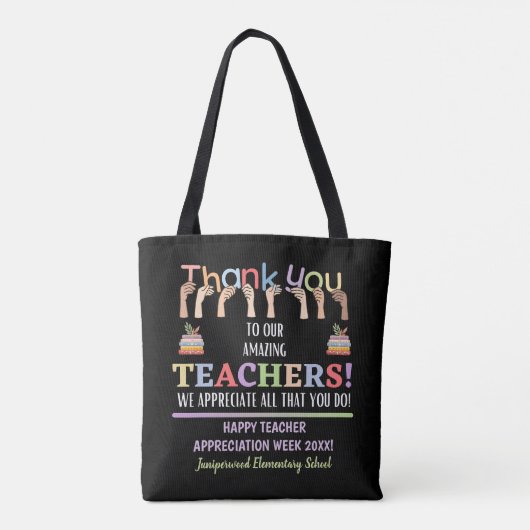 Leerlingenwaardering week tote bag (Achterkant)