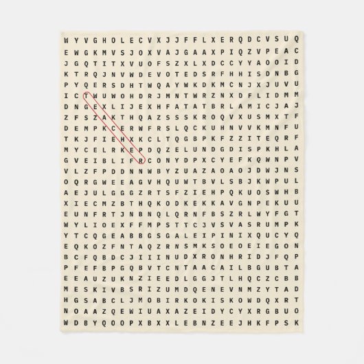 Leerlingenwaardering Word-zoekbundel Fleece Deken (Voorkant)