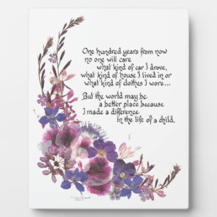 Leerlingenwaardigheidsgeschenk Fotoplaat