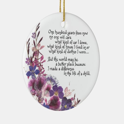 Leerlingenwaardigheidsgeschenk Keramisch Ornament (Rechts)