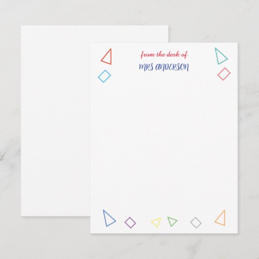 Leerlingenwaardigheidsgeschenk Notitiekaartje (Voorkant / Achterkant)