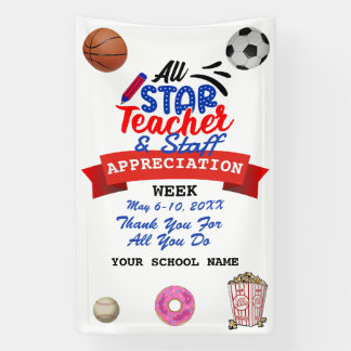 Leerlingenweek Alle Star School Name Spandoek