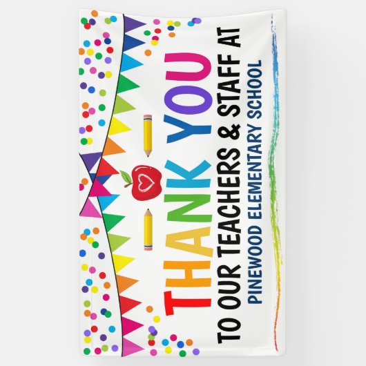 Leerlingenweek bedankt banner (Verticaal)