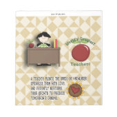 Leerlingenwisser Snoep Bar Wrapper Gift Notitieblok (Voorkant)