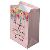 Leerlingercadeautje omloop yoga leraar kantoor medium cadeauzakje (Voorkant Gekanteld)