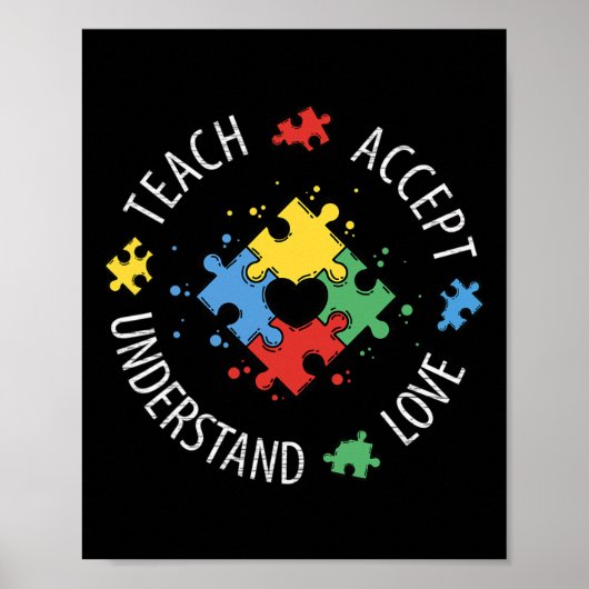 Leerlingschap Autism Awareness Accepteren L Poster (Voorkant)