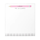 Leermachine Cadeaupapier Aangepast roze Potlood Notitieblok (Voorkant)