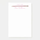 Leermachine Cadeaupapier Aangepast roze Potlood Post-it® Notes (Voorkant)