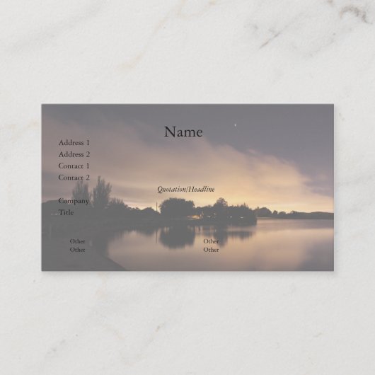 Leermeer bij nacht 1 Visitekaartje (Voorkant)