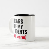 Leerpijlen van studenten tweekleurige koffiemok (Voorkant links)