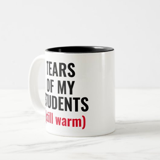 Leerpijlen van studenten tweekleurige koffiemok (Voorkant links)