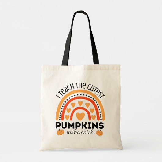 Leerpompoenen pleisteraar Halloween regenboog Tote Bag (Achterkant)