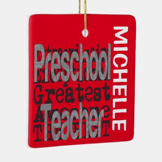 Leerpredikaat Extraordinaire CUSTOM Keramisch Ornament (Rechts)