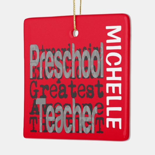 Leerpredikaat Extraordinaire CUSTOM Keramisch Ornament (Links)