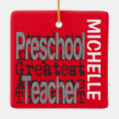 Leerpredikaat Extraordinaire CUSTOM Keramisch Ornament (Achterkant)