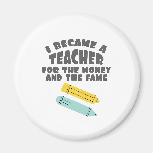 Leerprijs Ik werd leraar geld en spel Magneet (Voorkant)