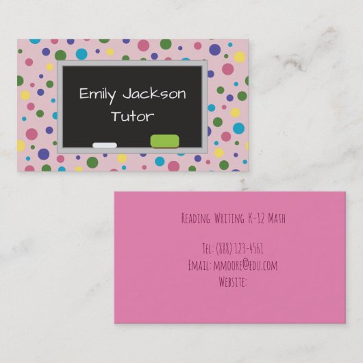 Leerprogramma Visitekaartje (Voorkant / Achterkant)