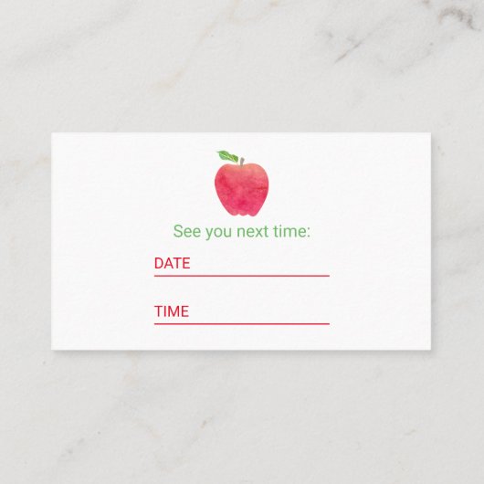 Leerprogramma voor herbenoeming via Home Tutor Afsprakenkaartje (Achterkant)