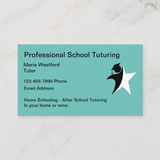 Leerprogramma voor schoolonderwijs visitekaartje (Voorkant)