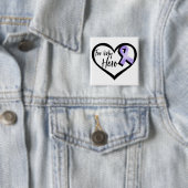 Leerpuntbewustmakingslint voor mijn heldhaftige vierkante button 5,1 cm (In situ)