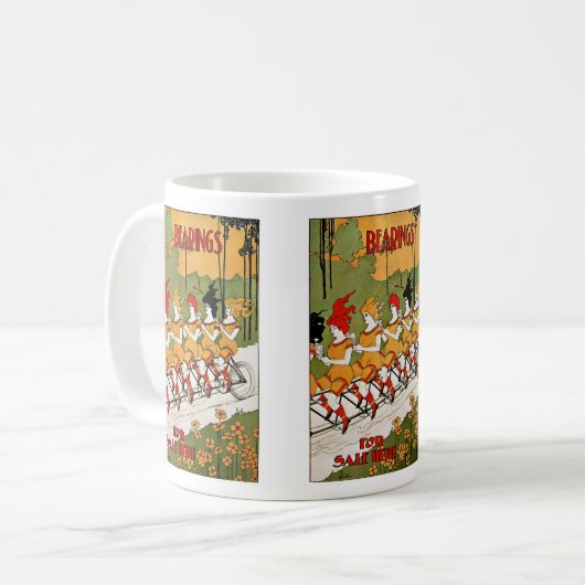 Leerringen tandem fietsen en koffie Mok (Voorkant links)