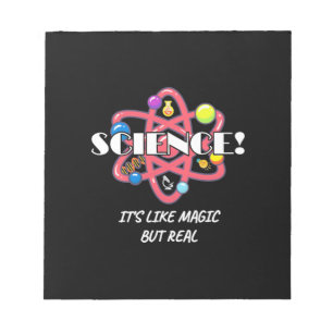 Leerscheikundewetenschap is als een magisch maar e notitieblok