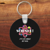 Leerscheikundewetenschap is als een magisch maar e sleutelhanger (Voorkant)