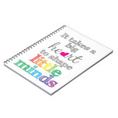 Leerschenkingen: Eerste schooldag, leraar Notitieboek (Linkerzijde)