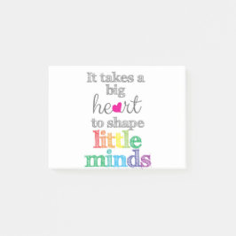 Leerschenkingen: Eerste schooldag, leraar Post-it® Notes