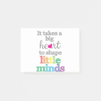 Leerschenkingen: Eerste schooldag, leraar Post-it® Notes