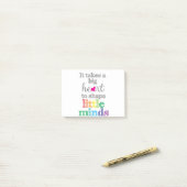 Leerschenkingen: Eerste schooldag, leraar Post-it® Notes (Op bureau)