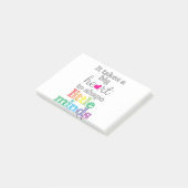 Leerschenkingen: Eerste schooldag, leraar Post-it® Notes (Schuin)